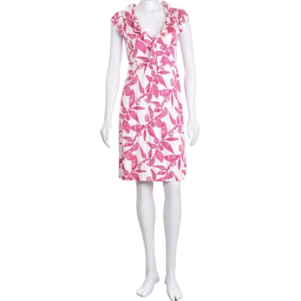 Lilly Pulitzer Clare Dress Silk Jersey Hotty Pink Fallin In Love A Little XS NWT - Picture 4 of 12